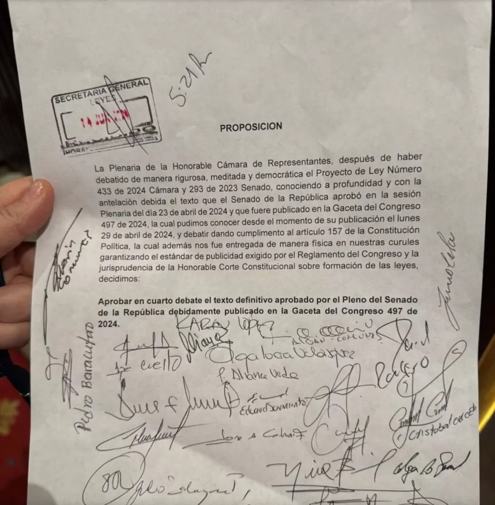 Colombia Aprueba Reforma Pensional en Histórica Sesión: ¿Qué Sigue Ahora? 3 Proposicion que aprueba la reforma pensional en colombia